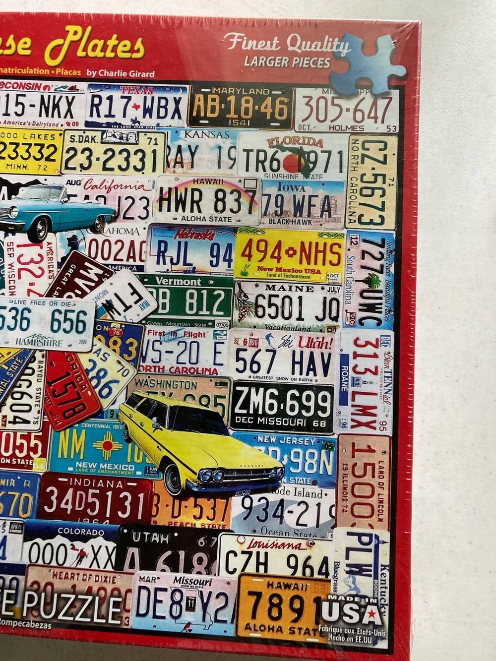 White Mountain 1000 pcs License Plates Jigsaw Puzzle - Picture 7 of 8